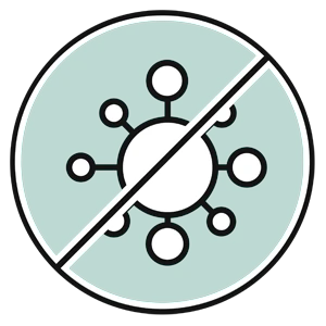 Icon antibakterielle Wirkung