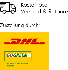Kostenloser Versand durch DHL GoGreen